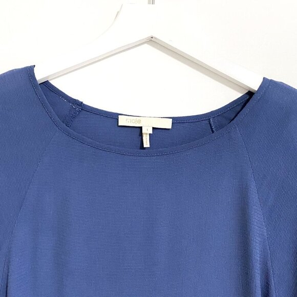 Maje Blue Realiste Crape Shift Dress Size Small (size 1 of 5) - Picture 12 of 14